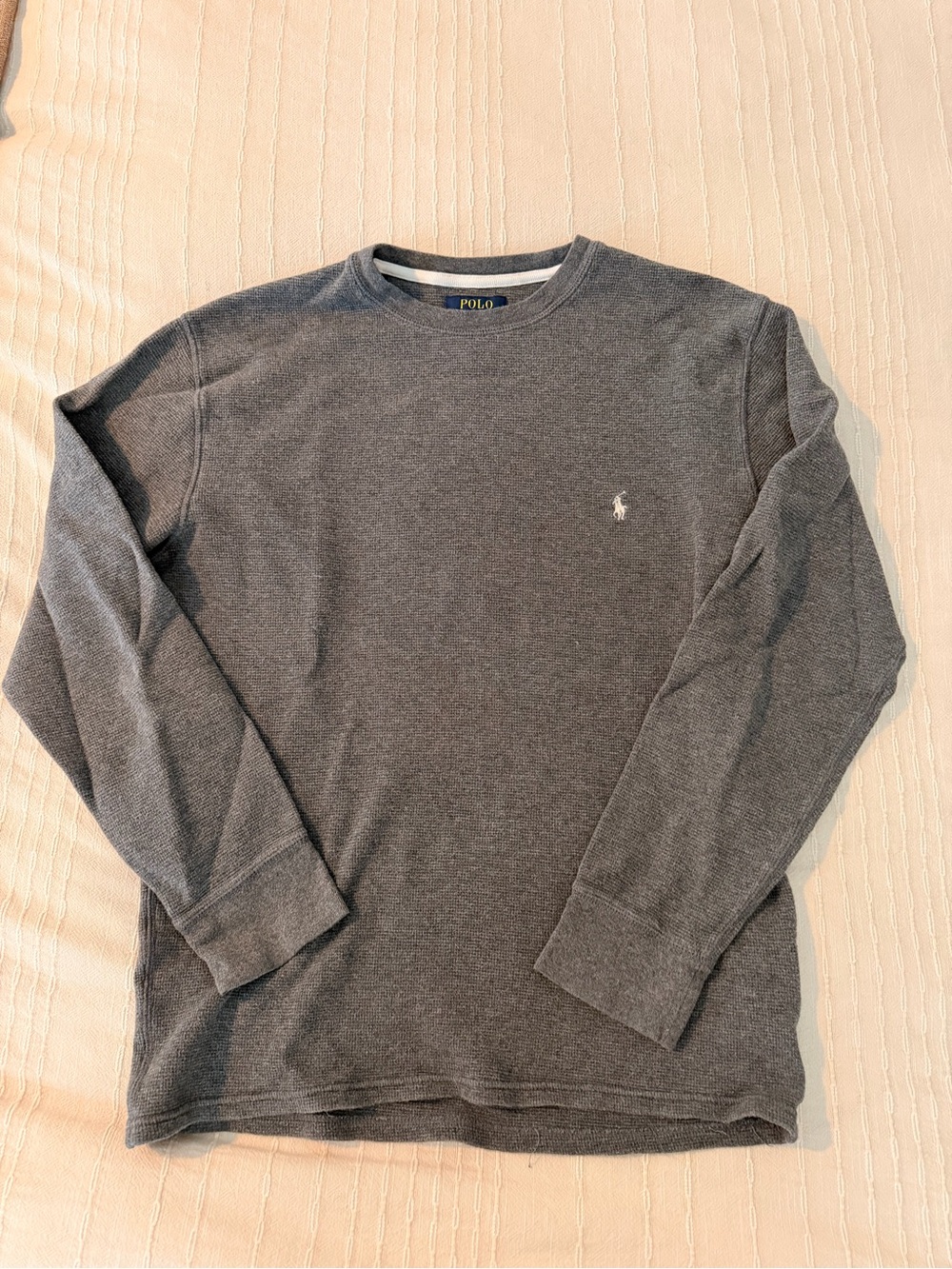 Polo by Ralph Lauren Charcoal Crewneck Sweater with Polo Pony